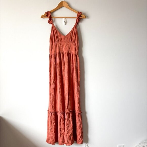 Roxy Flutter Strap Breezy Maxi Dress Size Medium - Picture 1 of 5